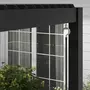 OUTSUNNY Pergola 3 x 3 m bioclimatique style contemporain alu noir