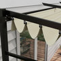 Voir la diapositive 5 : OUTSUNNY Pergola rétractable 3,97L x 2,95l x 2,3H m structure alu. métal époxy polyester beige