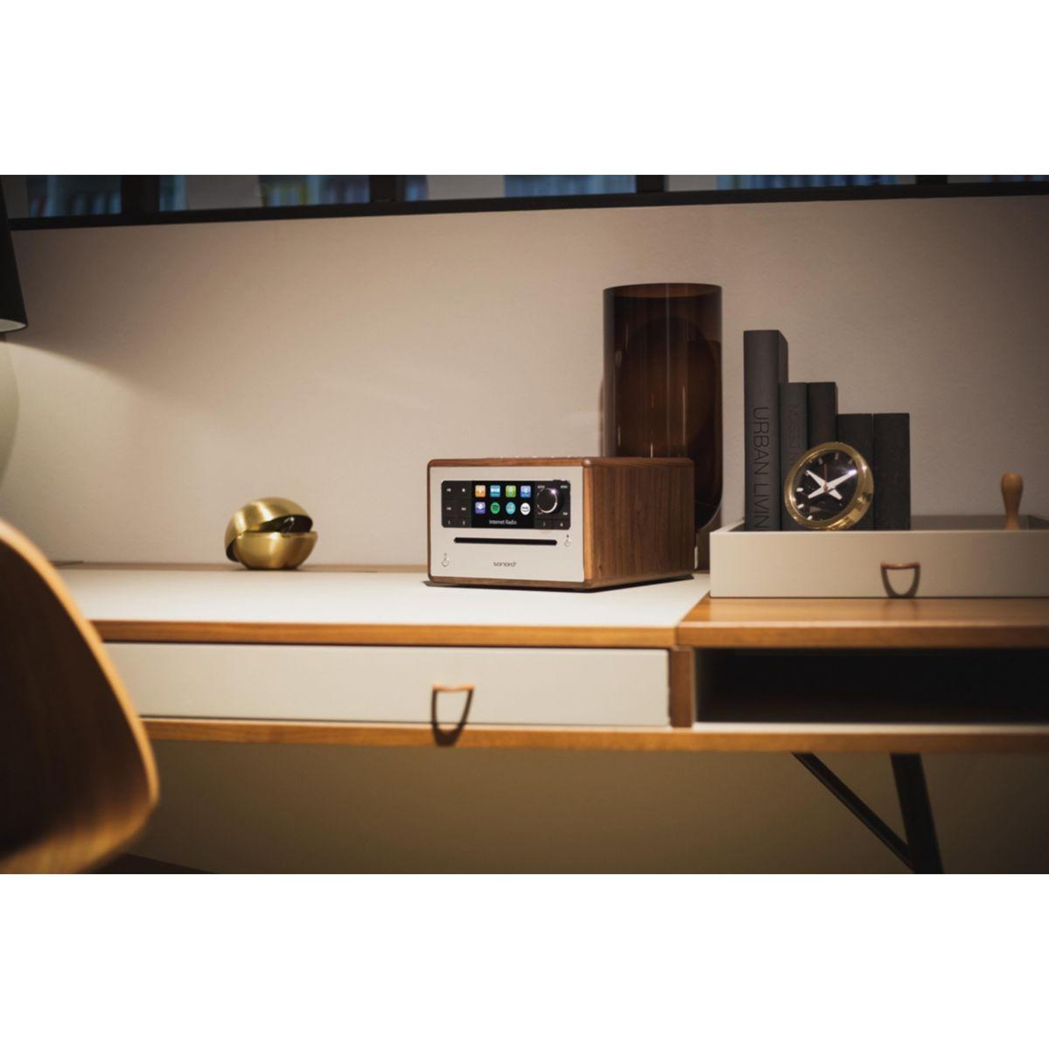 Voir la diapositive 5 : SONORO Chaîne hifi elite noyer-argent