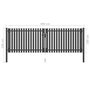 Voir la diapositive 6 : VIDAXL Portail de cloture de jardin Acier 4x1,5 m Anthracite