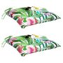Voir la diapositive 3 : VIDAXL Coussins de chaise lot de 2 multicolore 50x50x7 cm tissu oxford