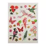  Stickers - Printemps - Oiseaux et fleurs - 1,8 cm