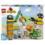 Voir la diapositive 1 : LEGO Duplo Ma ville 10990 Le chantier de construction, Jouet Grue, Bulldozer et Bétonnière