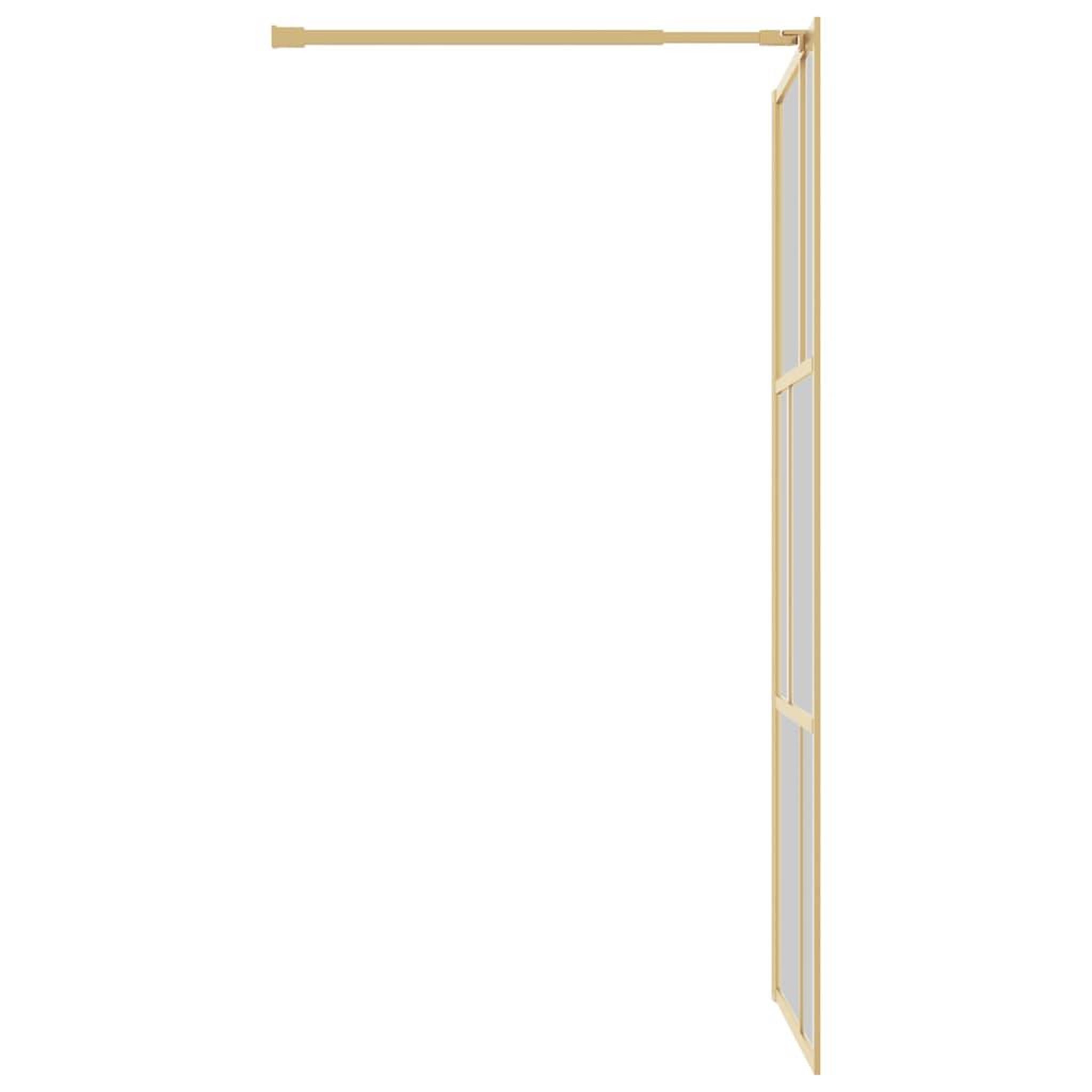 Voir la diapositive 4 : VIDAXL Paroi de douche avec verre ESG transparent dore 90x195 cm