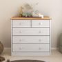 Voir la diapositive 2 : IDIMEX Commode en pin RONDO, 2+3 tiroirs