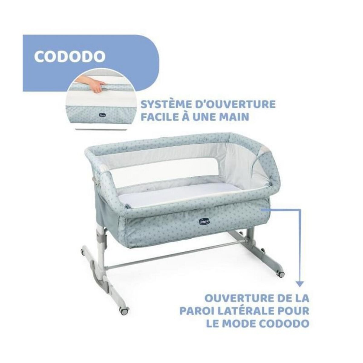 CHICCO Lit Bébé de Voyage Chicco Next2Me Dream Turquoise