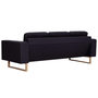 Voir la diapositive 5 : VIDAXL Canape a 3 places Tissu Noir