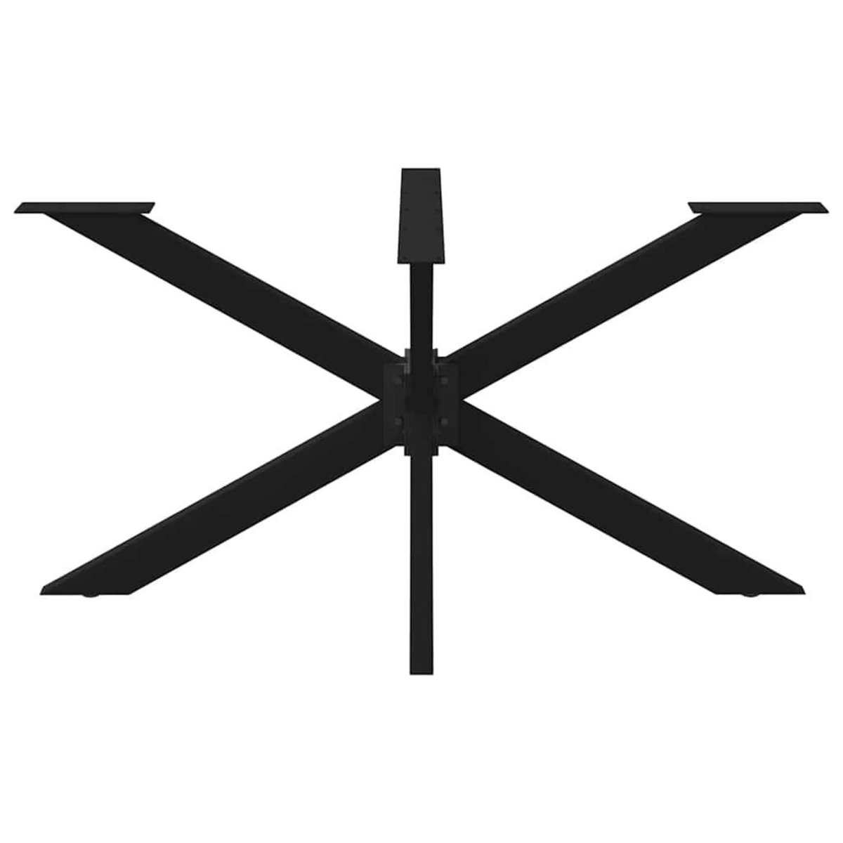 VIDAXL Pied de table a manger forme d'araignee noir 150x78x(72-73) cm