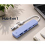 Voir la diapositive 2 : ESSENTIEL B Hub USB C 4 en 1 USB C Violet - Vr
