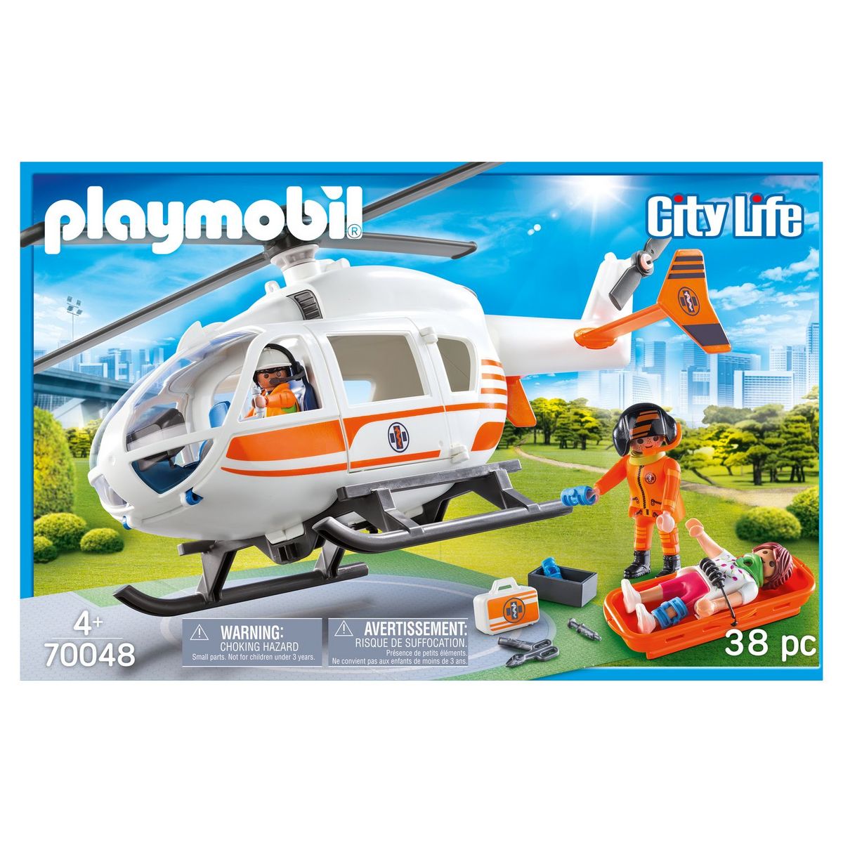 PLAYMOBIL 70048 - City Life - Hélicoptère de secours