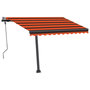 Voir la diapositive 4 : VIDAXL Auvent manuel retractable sur pied 300x250 cm Orange et marron