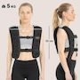 Voir la diapositive 3 : HOMCOM Gilet lesté veste lestée 5 Kg max. sangles réglables bandes réfléchissantes néoprène noir