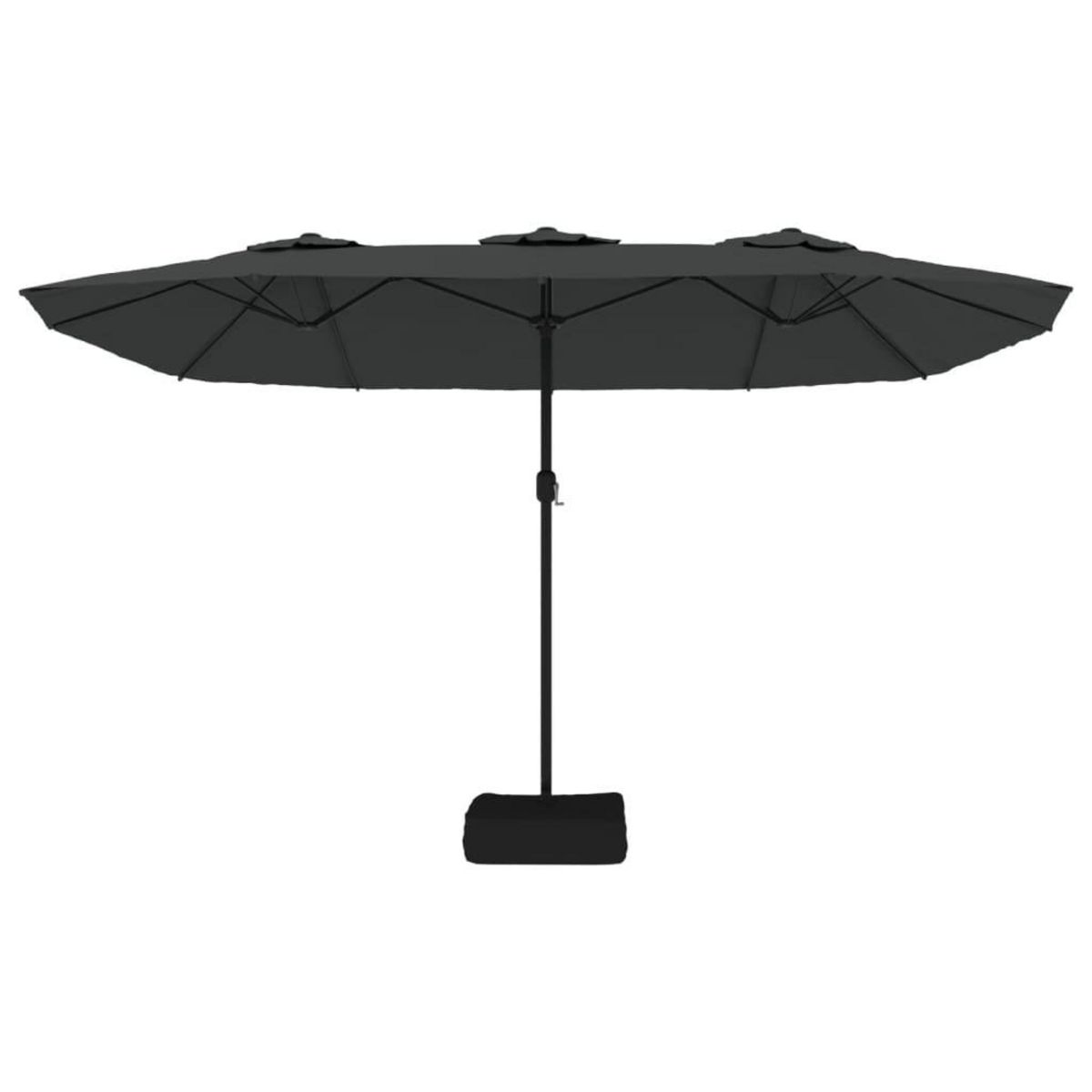 VIDAXL Parasol de jardin a double tete avec LED anthracite 449x245 cm
