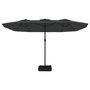 Voir la diapositive 5 : VIDAXL Parasol de jardin a double tete avec LED anthracite 449x245 cm