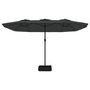 Voir la diapositive 5 : VIDAXL Parasol de jardin a double tete avec LED anthracite 449x245 cm