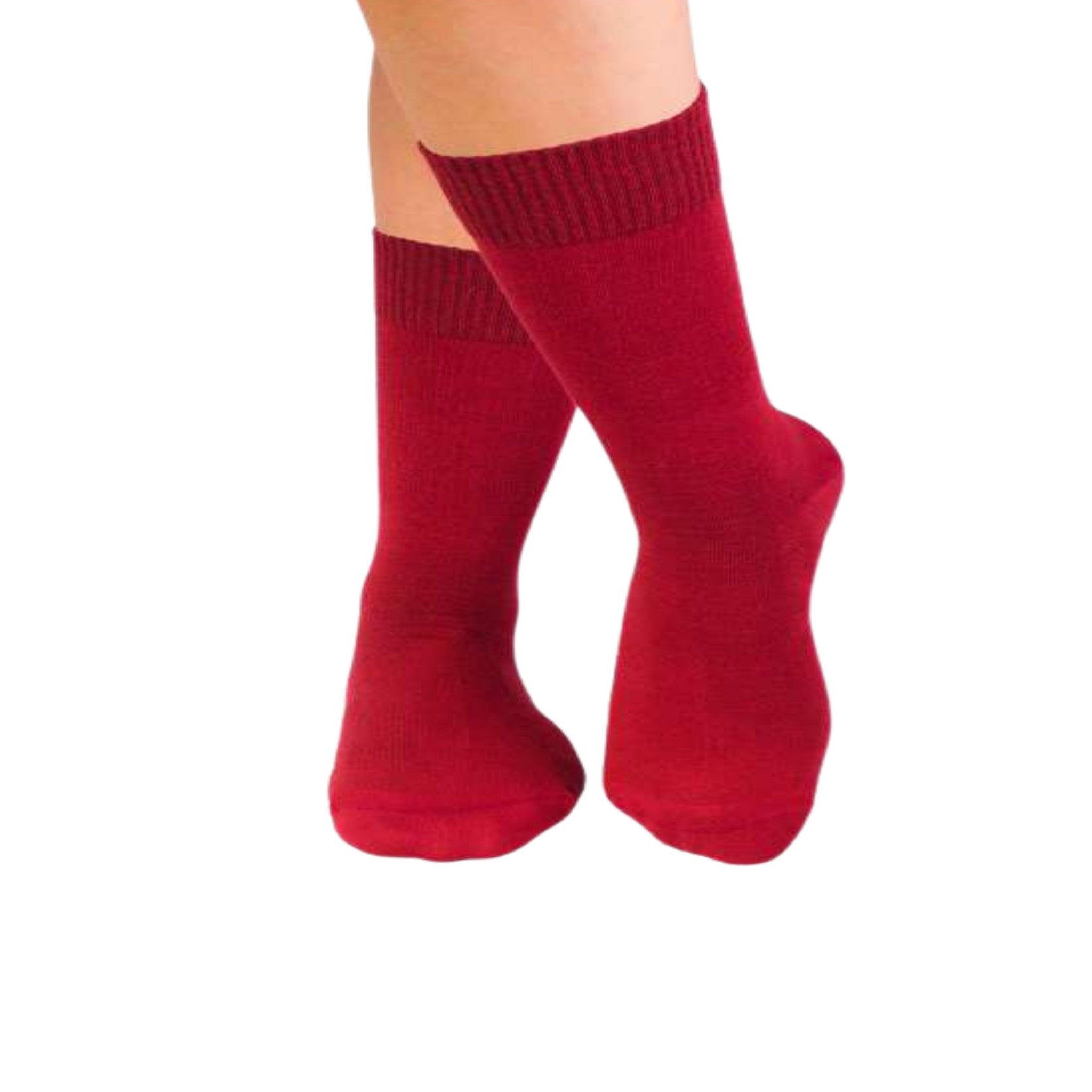 PIRIN HILL Chaussettes pour diabétiques - rouge. Coloris disponibles : Rouge