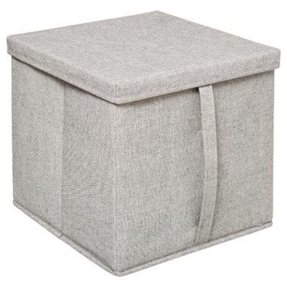  Boîte de Rangement Déco  Couvercle  31x31cm Beige