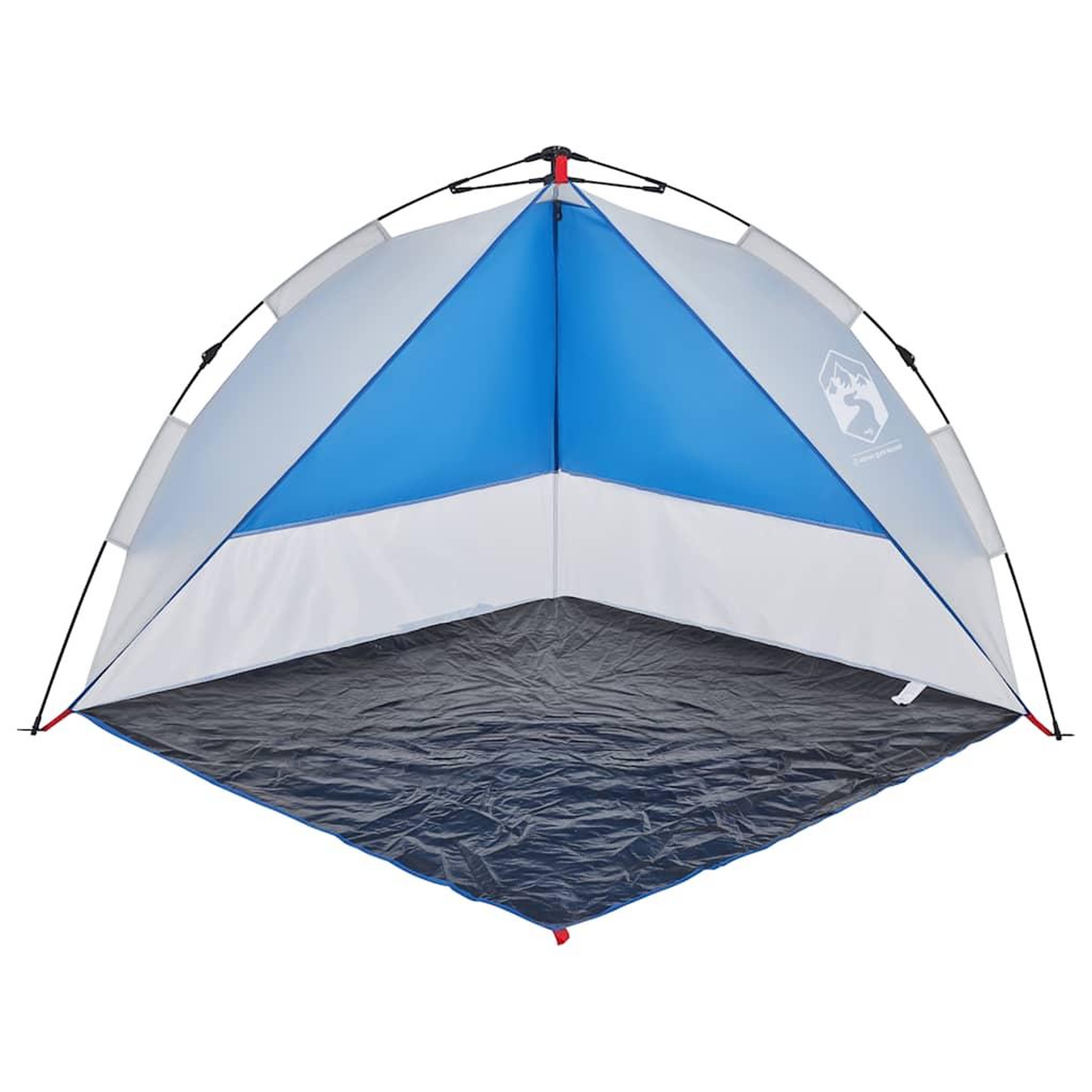 Voir la diapositive 4 : VIDAXL Tente de plage bleu azure liberation rapide impermeable