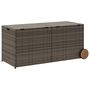 Voir la diapositive 6 : VIDAXL Boîte de rangement de jardin et roues gris 283L résine tressée