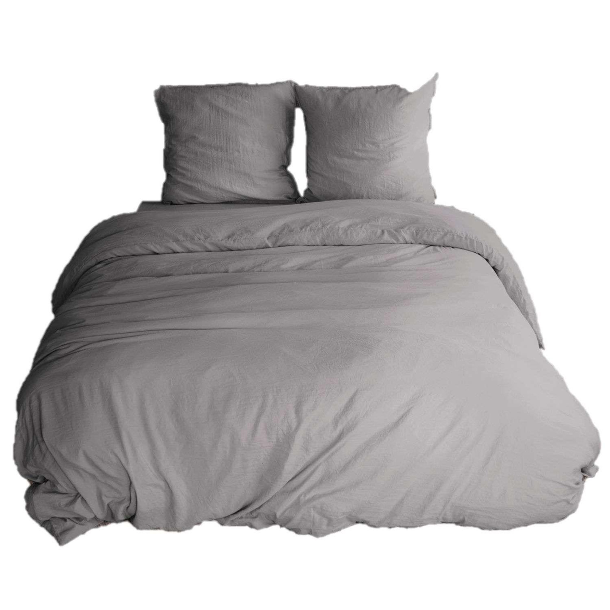 COTE DECO Parure de lit - 100% microfibre lavée. Coloris disponibles : Bleu