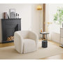 Voir la diapositive 2 : Habitat et Jardin Fauteuil tissu bouclette  Washington  - Blanc