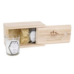 Paris Prix Lot de 2 Bougies Parfumées  Coffret Bois  6cm Blanc