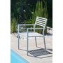 Voir la diapositive 2 : City Garden Fauteuil de jardin empilable - Aluminium - Gris - GASTON