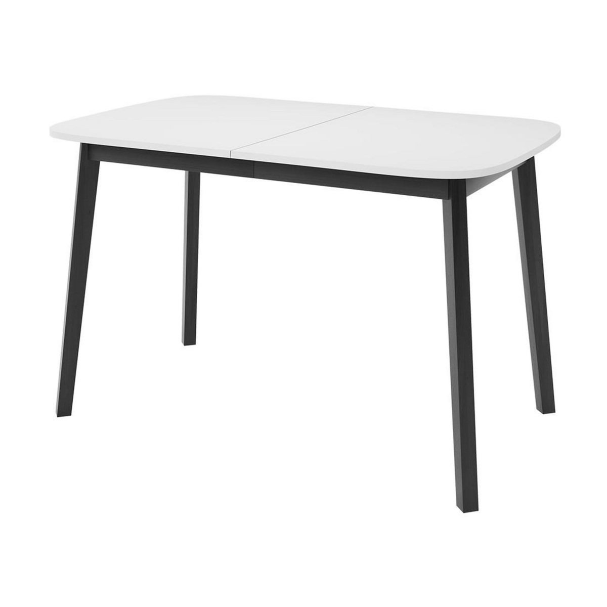 BEST MOBILIER Magov - table à manger extensible - blanc et noir - 4 personnes