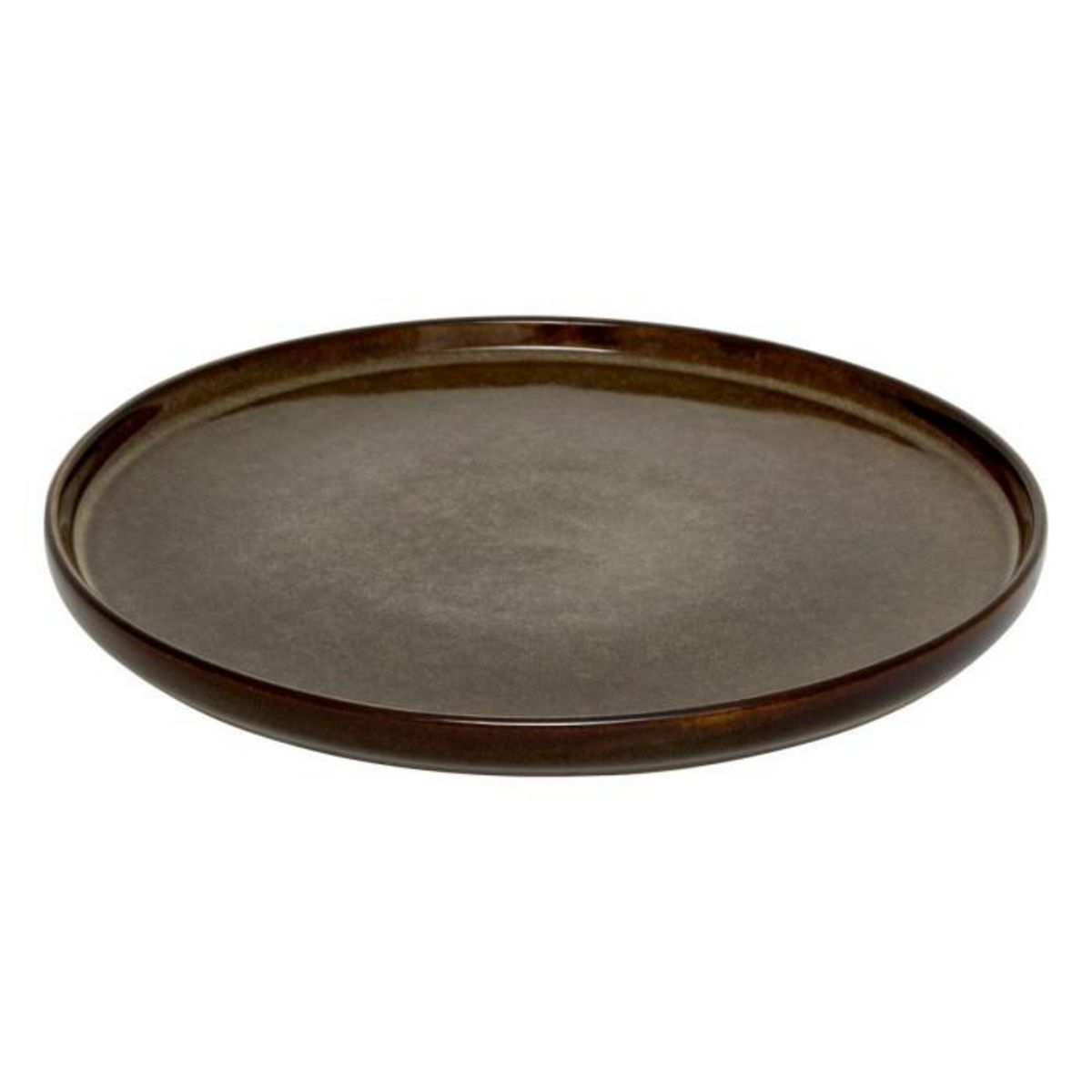 SECRET DE GOURMET Lot de 6 Assiettes Plates  Terre Inconnue  27cm Marron