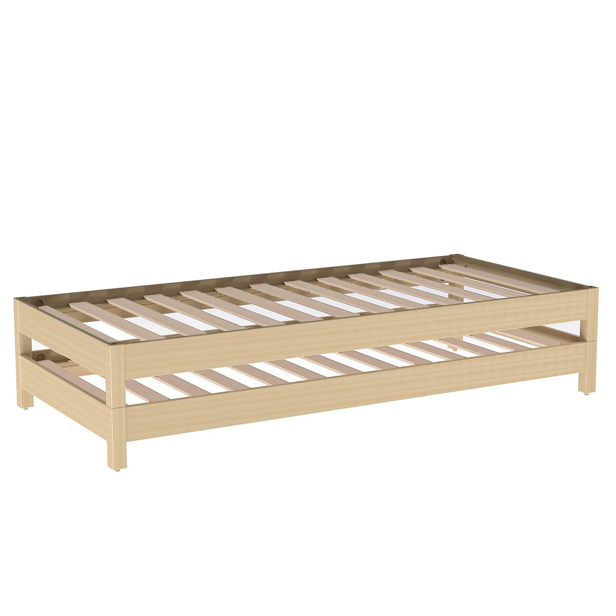 Voir la diapositive 2 : Set de 2 lits empilables 90 X 200 cm + 2 sommiers LUIGI