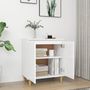 Voir la diapositive 3 : VIDAXL Buffet avec pieds en bois massif blanc bois d'ingenierie