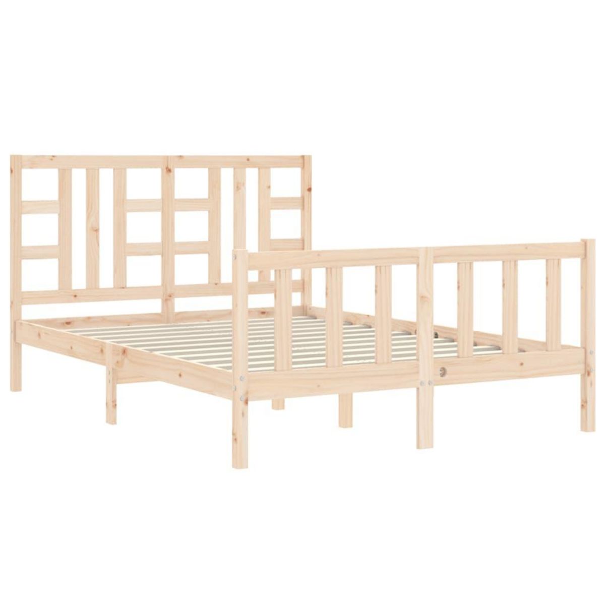 VIDAXL Cadre de lit sans matelas 160x200 cm bois massif de pin
