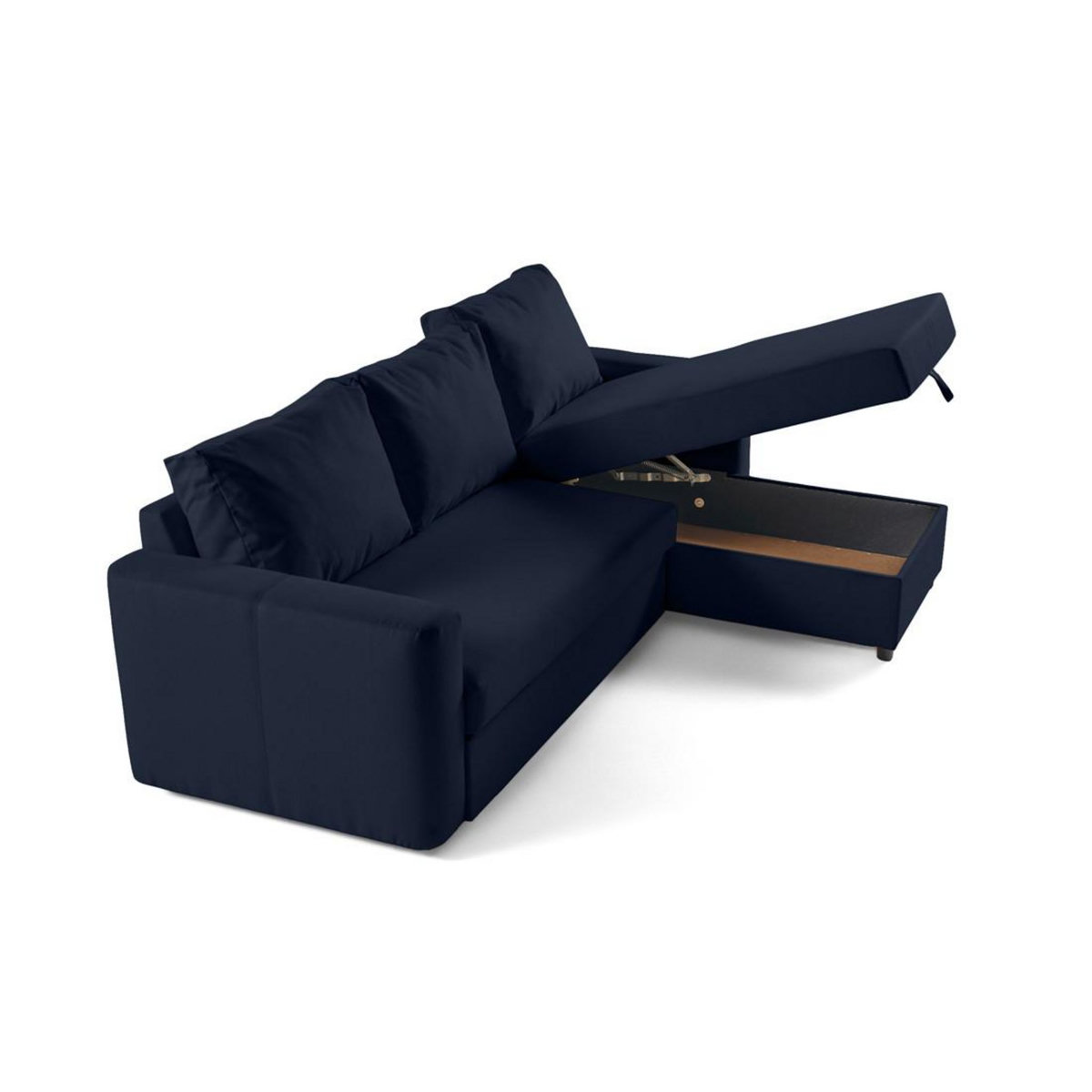 BEST MOBILIER Martha - canapé d'angle réversible 4 places - convertible avec coffre - en tissu