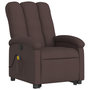 Voir la diapositive 3 : VIDAXL Fauteuil inclinable de massage Marron fonce Tissu