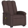 Voir la diapositive 3 : VIDAXL Fauteuil inclinable de massage Marron fonce Tissu