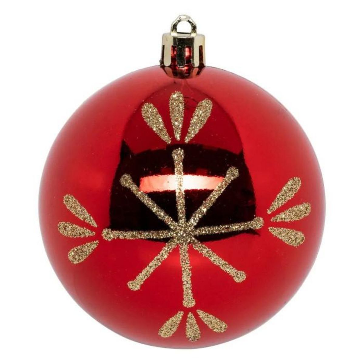 ATMOSPHERA Lot de 8 Boules de Noël  Maison des Couleurs  8cm Rouge & Or