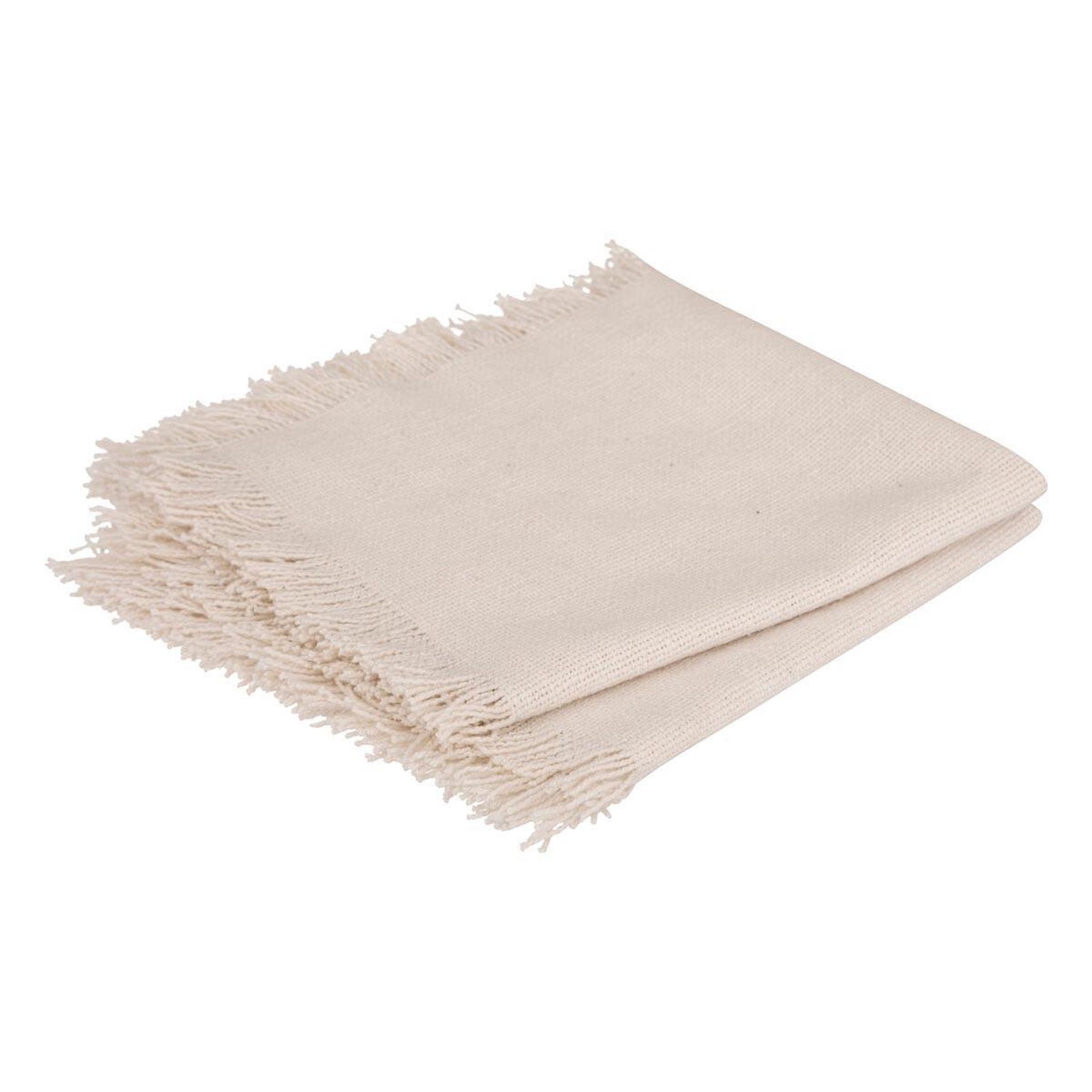 ATMOSPHERA Lot de 2 serviettes de table  maha  40x40cm blanc