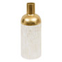 Voir la diapositive 1 : ATMOSPHERA Vase Design en Métal  Mirsa  43cm Blanc & Doré