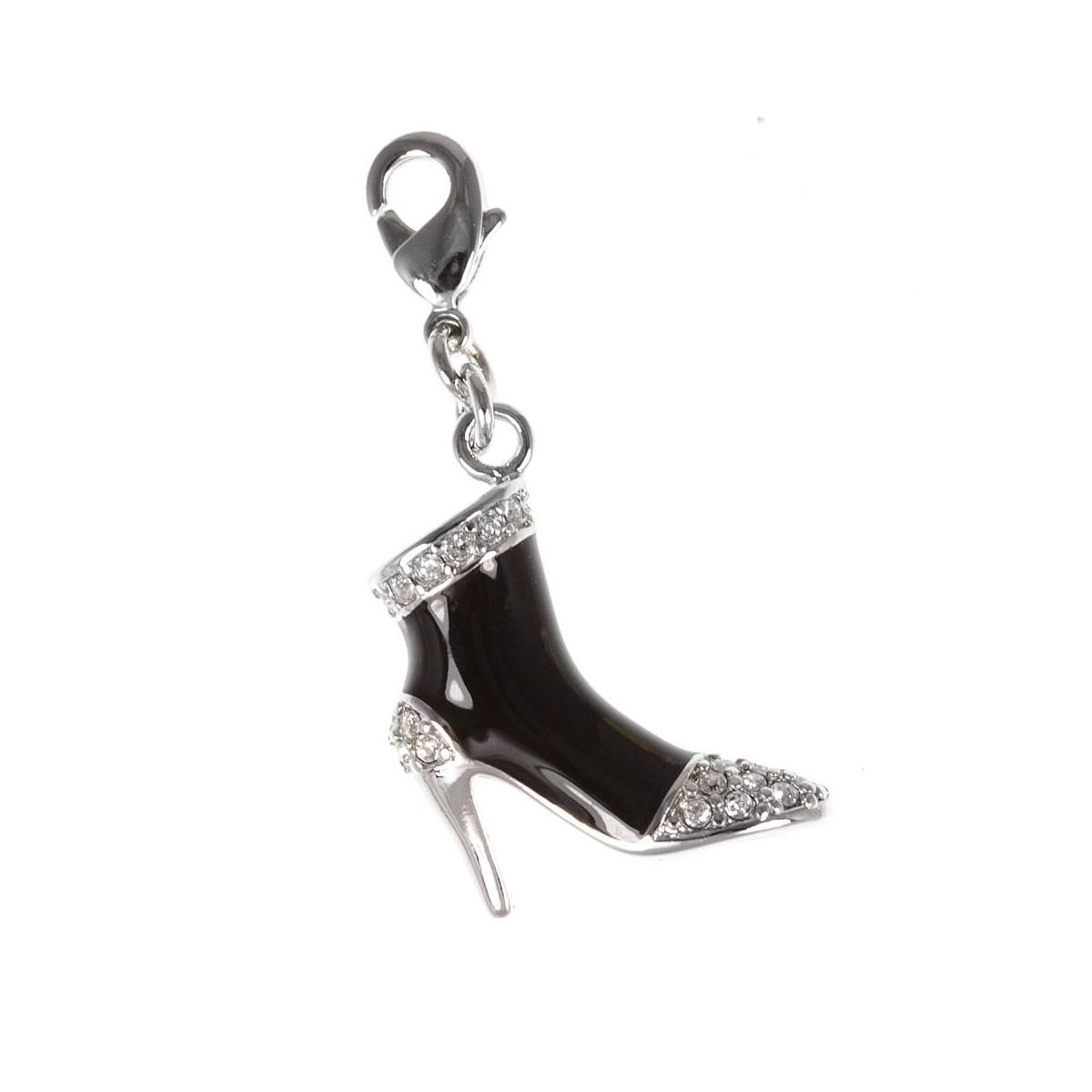 SC CRYSTAL Charm botte noire strass SC Crystal