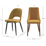 Voir la diapositive 4 : Rendez vous déco Pack 4 chaises en velours jaune-Pénélope