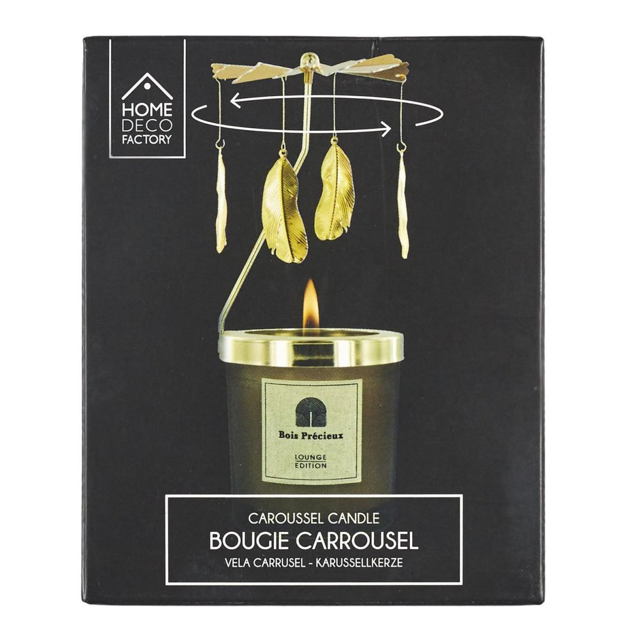 Voir la diapositive 5 : The Home Deco Factory Bougie Parfumée  Carrousel  8cm Bois & Gingembre