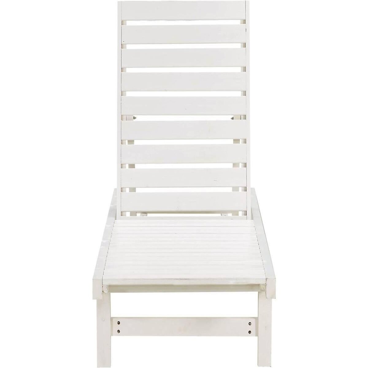 Habitat et Jardin Lot de 2 bains de soleil en bois  Rawai  - Blanc