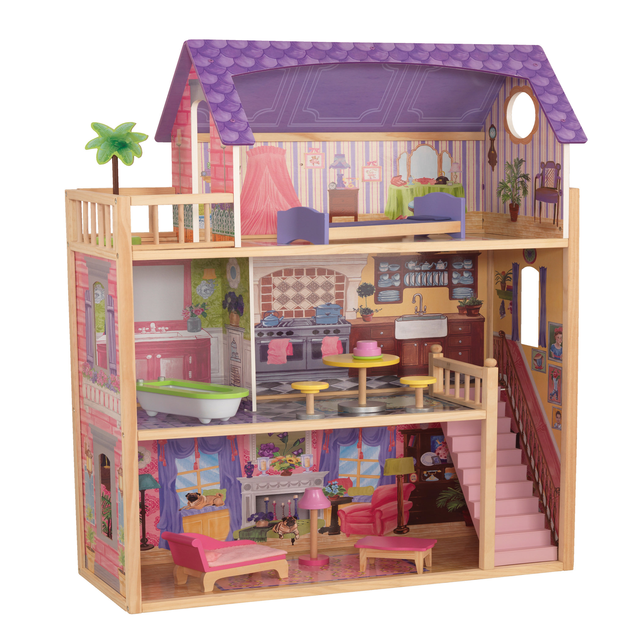 Voir la diapositive 1 : Kidkraft Maison de poupée bois Kayla