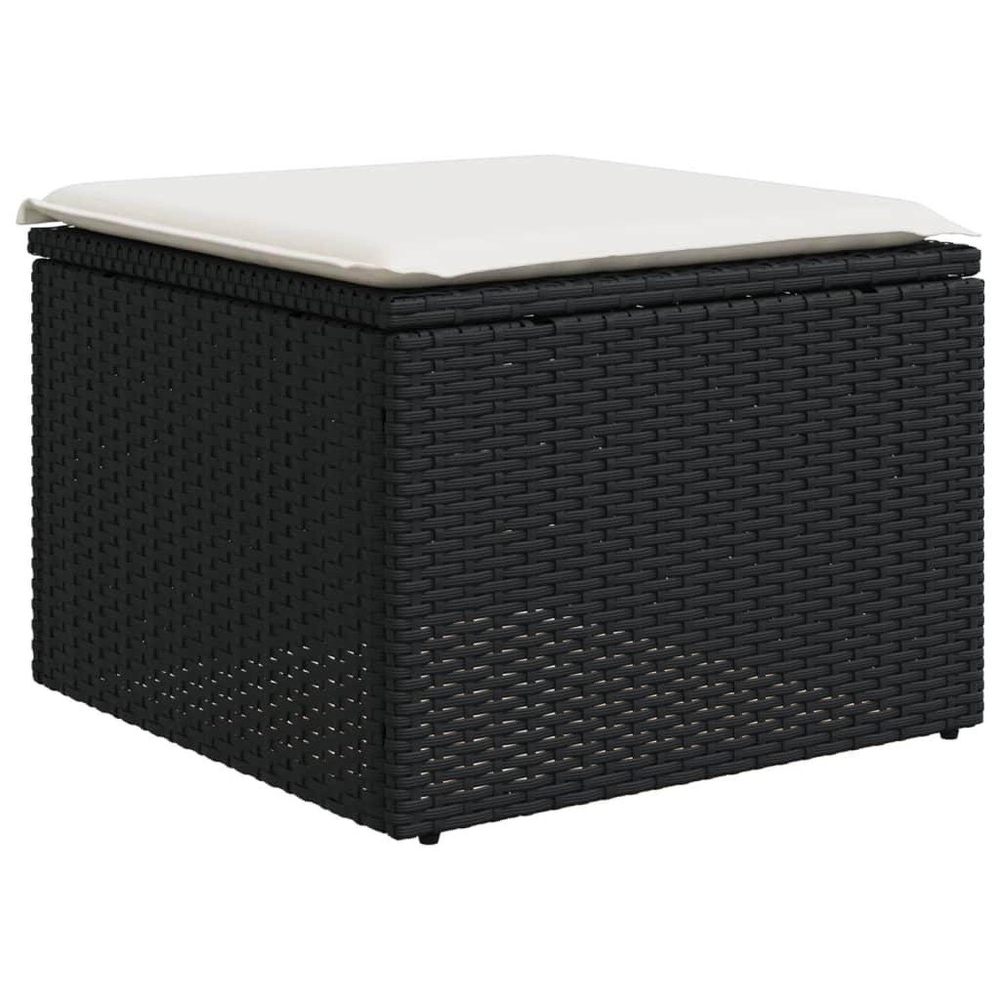 Voir la diapositive 5 : VIDAXL Salon de jardin 8 pcs avec coussins noir resine tressee
