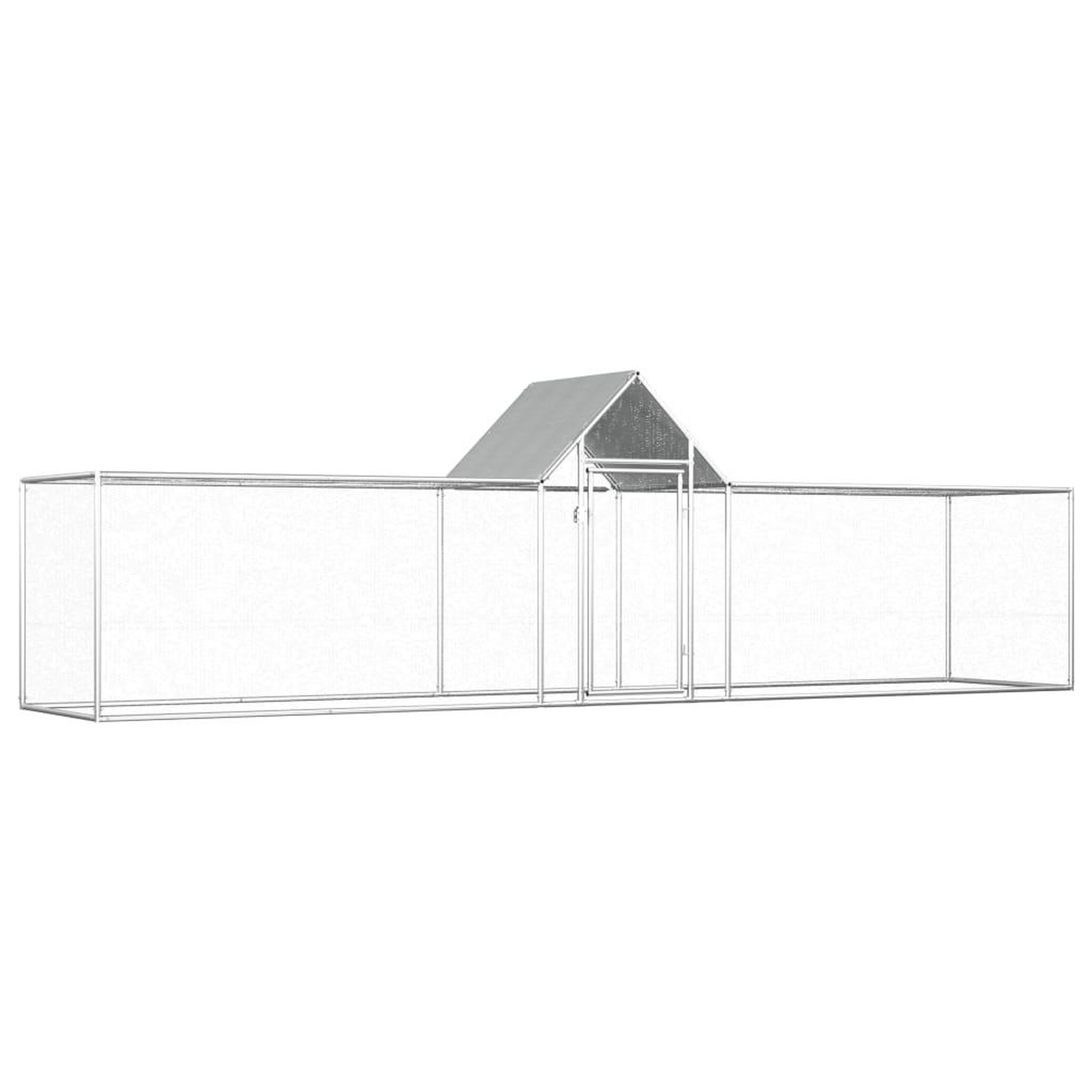 Voir la diapositive 1 : VIDAXL Poulailler 5 x 1 x 1,5 m Acier galvanise