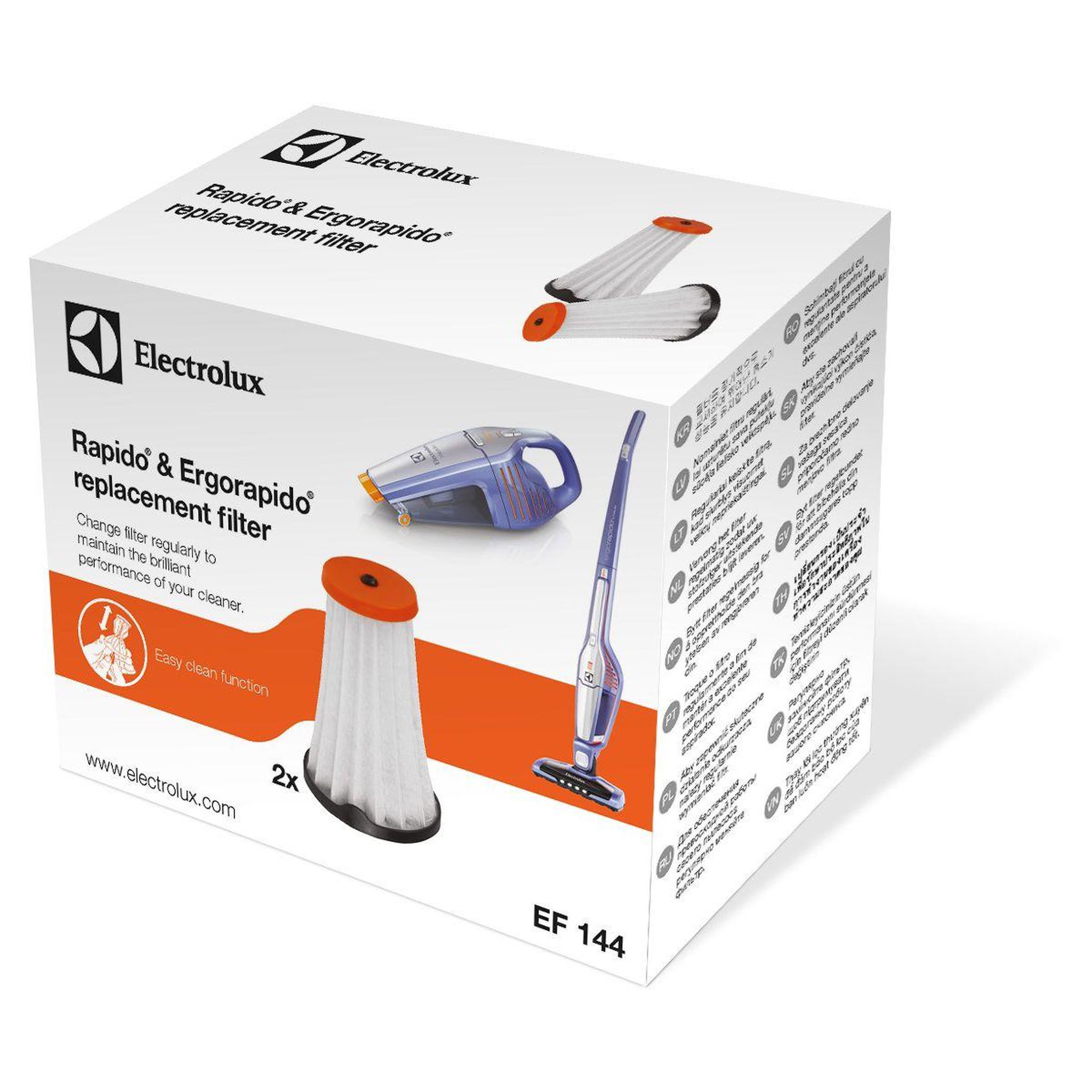 ELECTROLUX Filtre plissé lavable ef144 pour aspirateur balai ergorapido