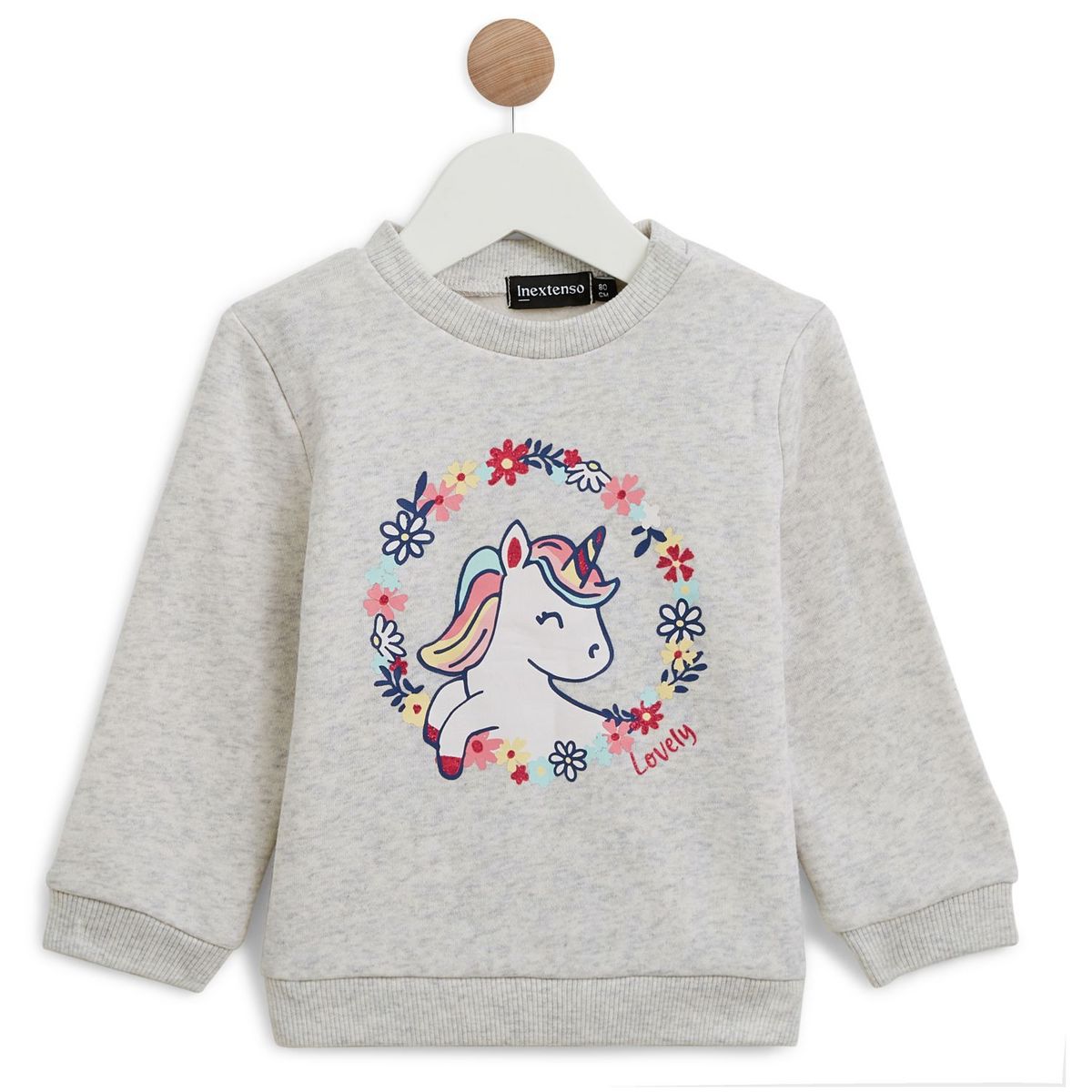 INEXTENSO Sweat à col rond en molleton bébé fille