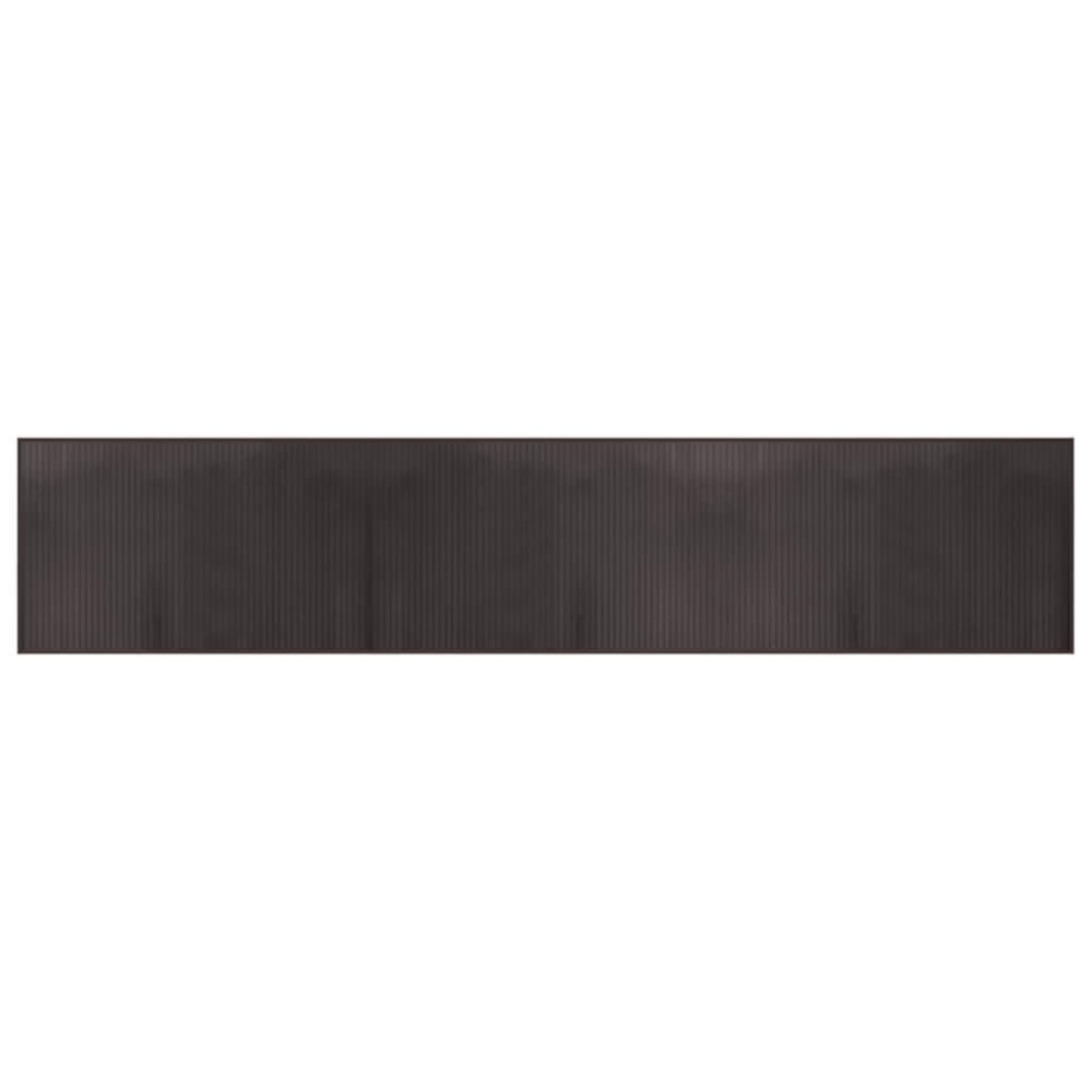 VIDAXL Tapis rectangulaire marron fonce 60x300 cm bambou