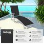 Voir la diapositive 2 : tectake Transat en acier pliable noir/gris