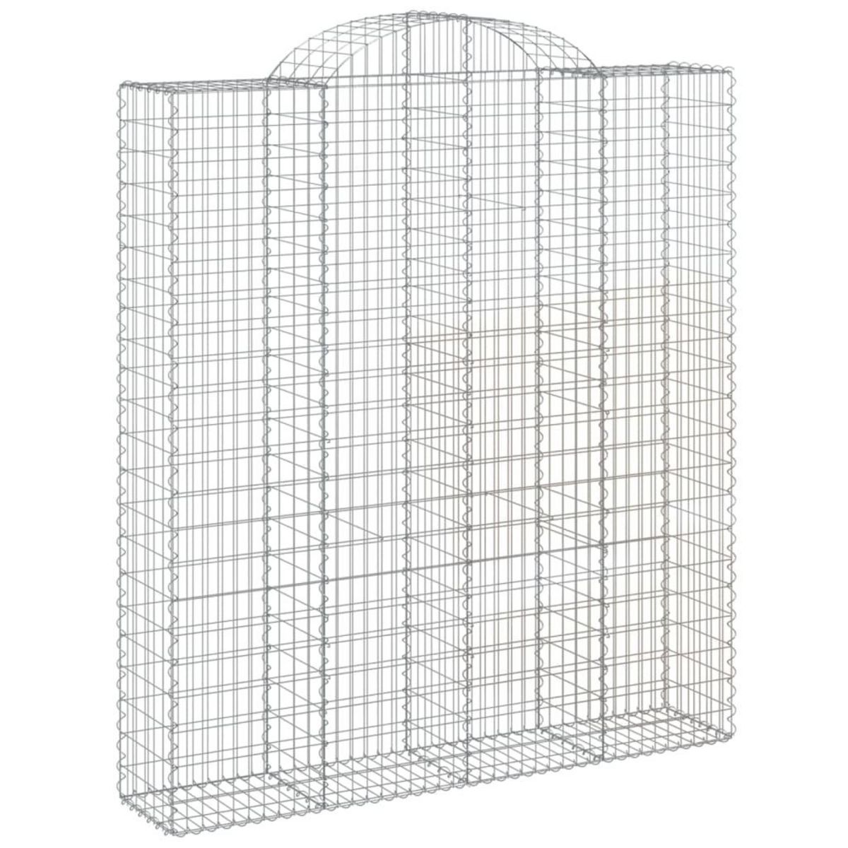 VIDAXL Paniers a gabions arques 5 pcs 200x50x220/240 cm Fer galvanise